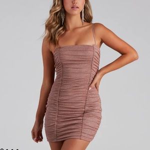 windsor short pink bodycon sparkle dress